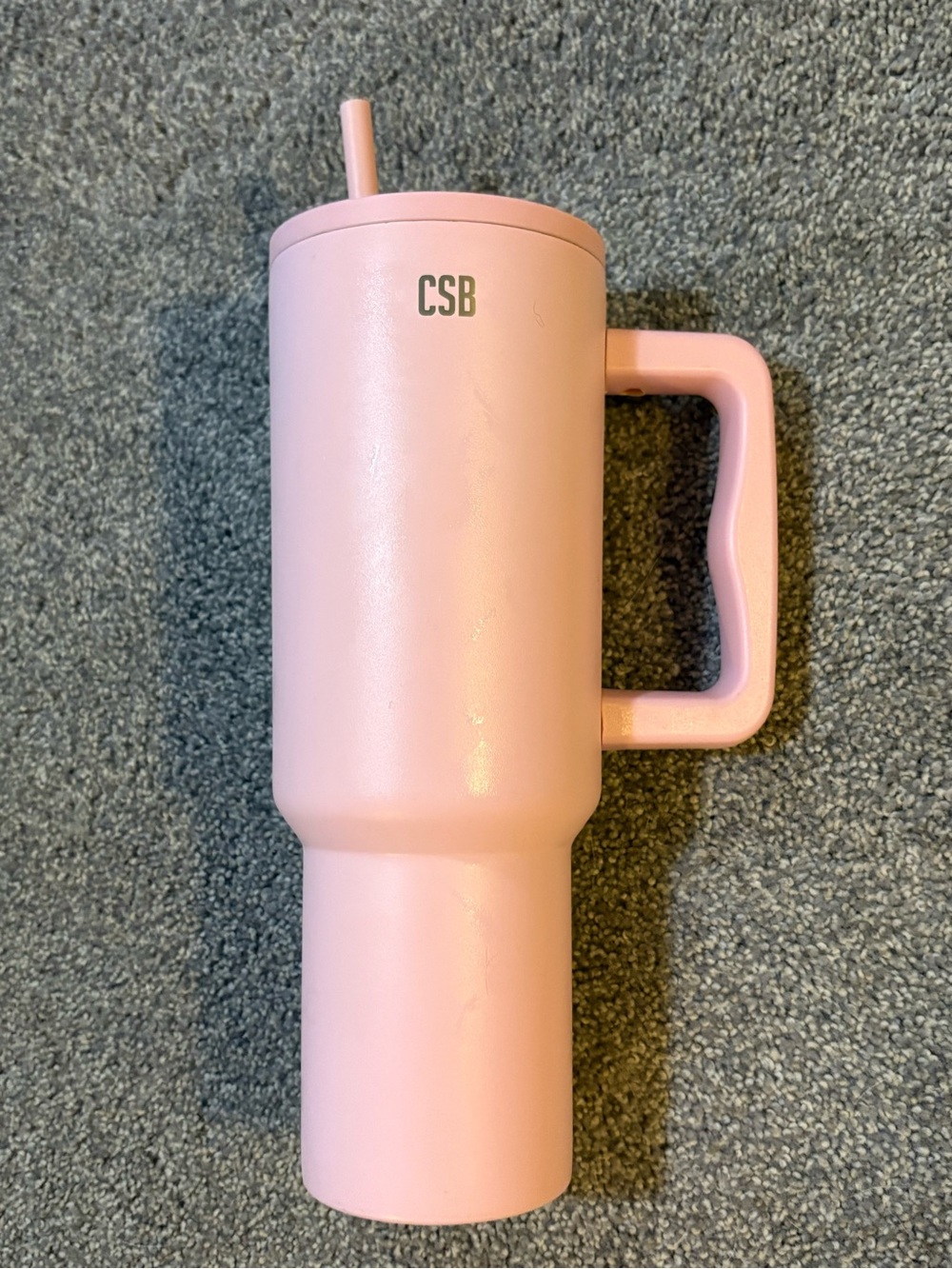 Crop Shop Boutique Pink Insulated Tumbler with Handle and Straw